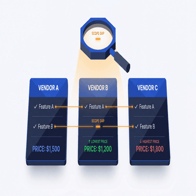 Vendor network showing a claim request flowing from vendor to GC with approval.